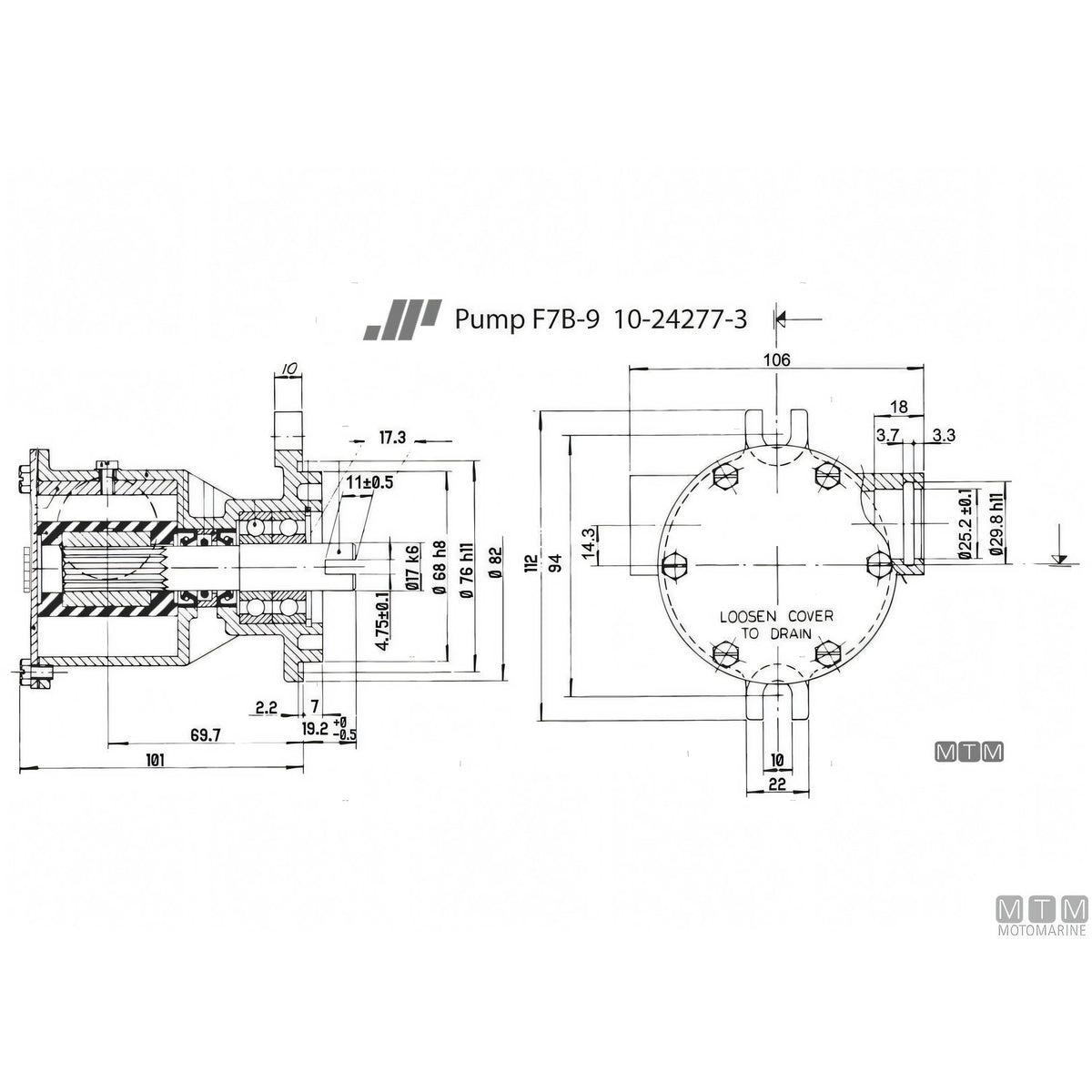 Johnson Pompa di Raffreddamento F7B-9 — F7B-9