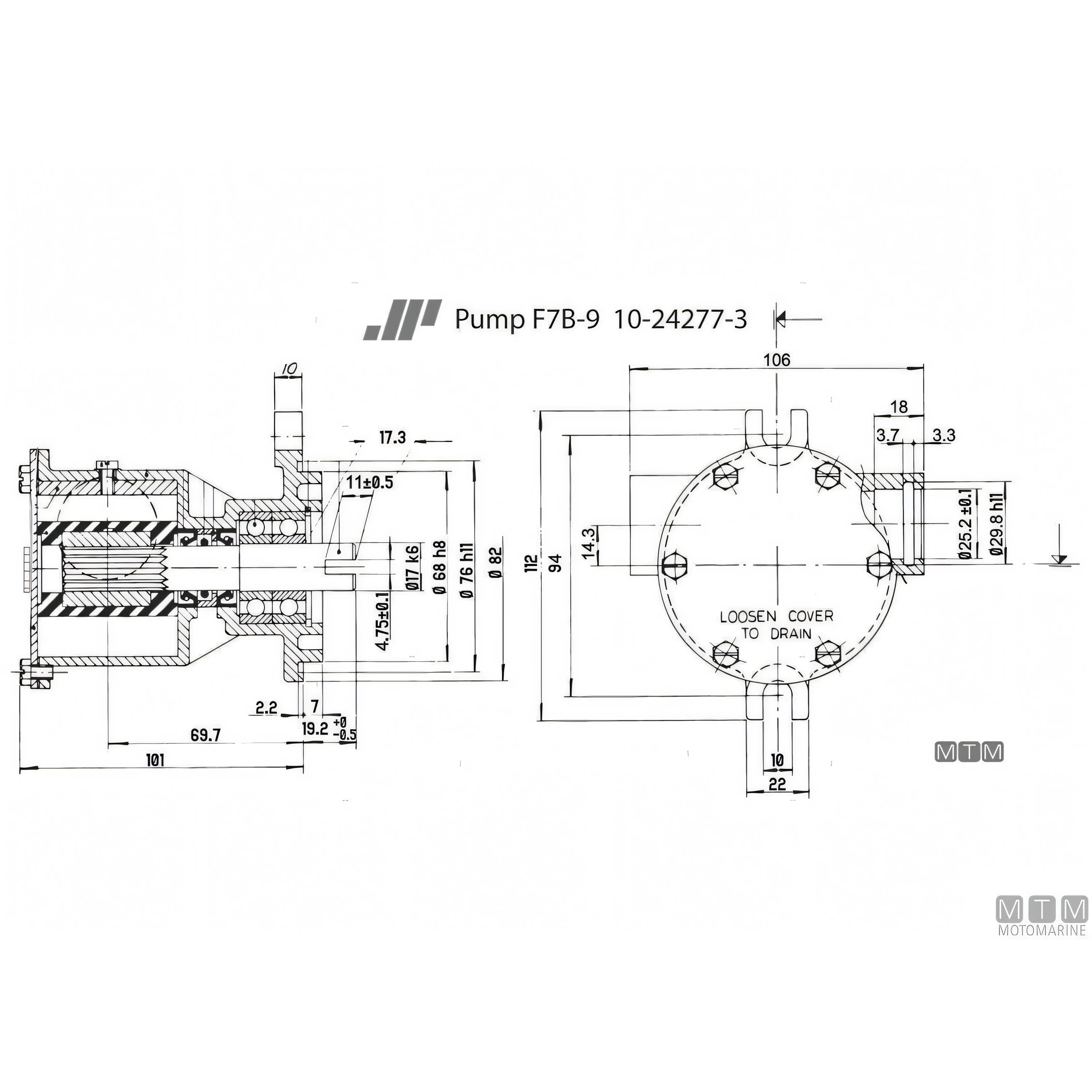 Johnson Pompa di Raffreddamento F7B-9 — F7B-9