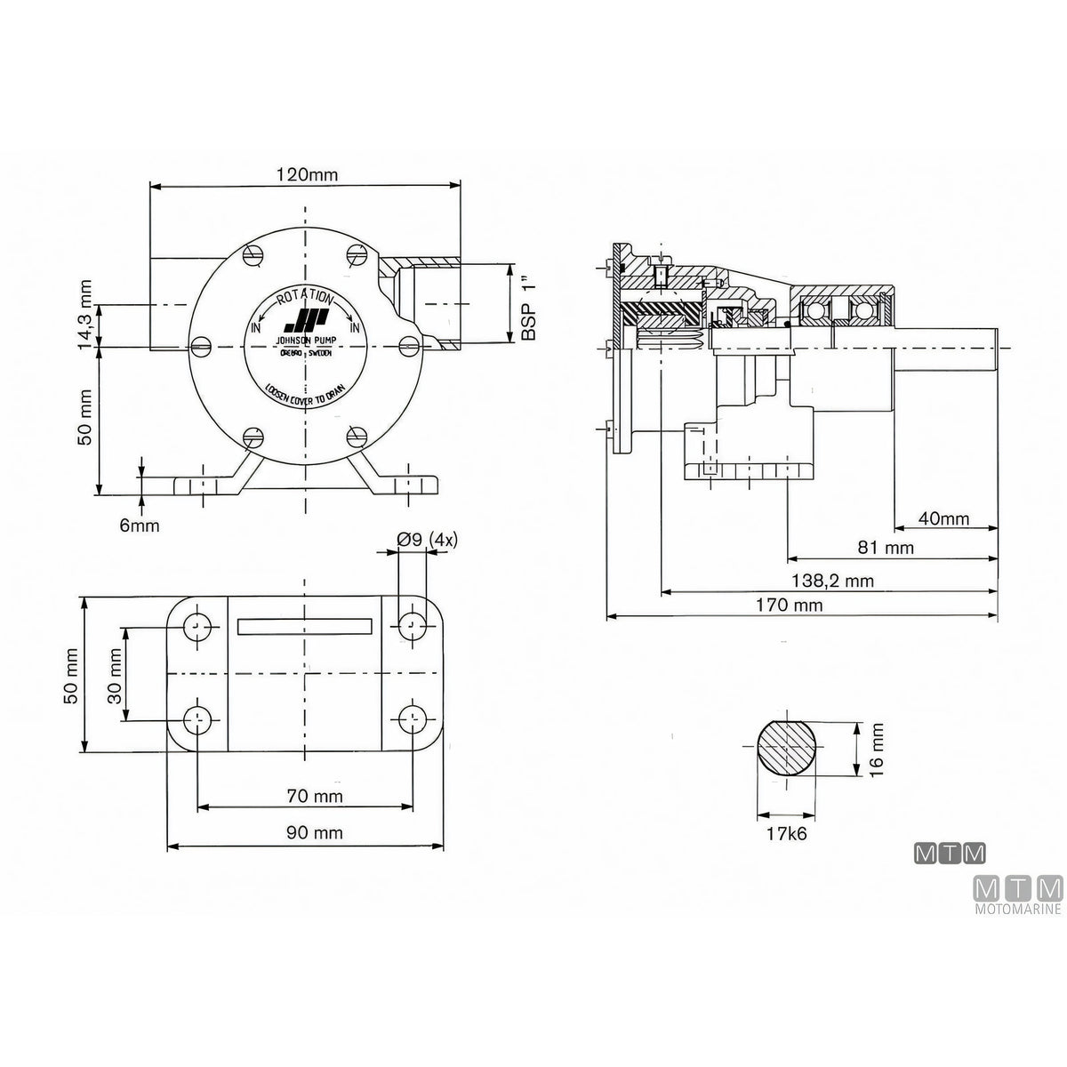 Johnson pompa di raffreddamento F7B-8 — F7B-8