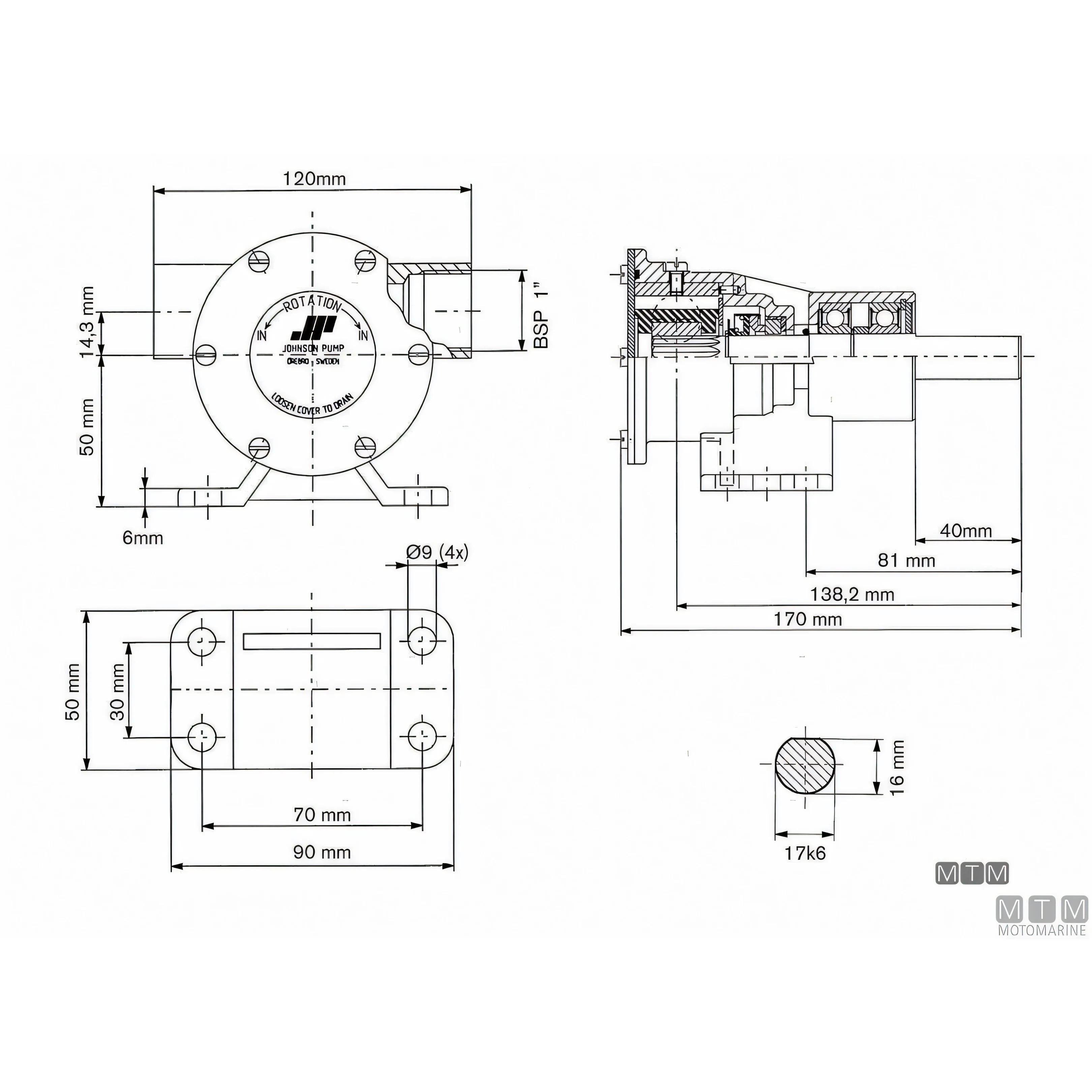 Johnson pompa di raffreddamento F7B-8 — F7B-8