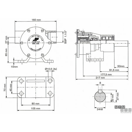 Johnson pompa di raffreddamento F8B-8 — F8B-8