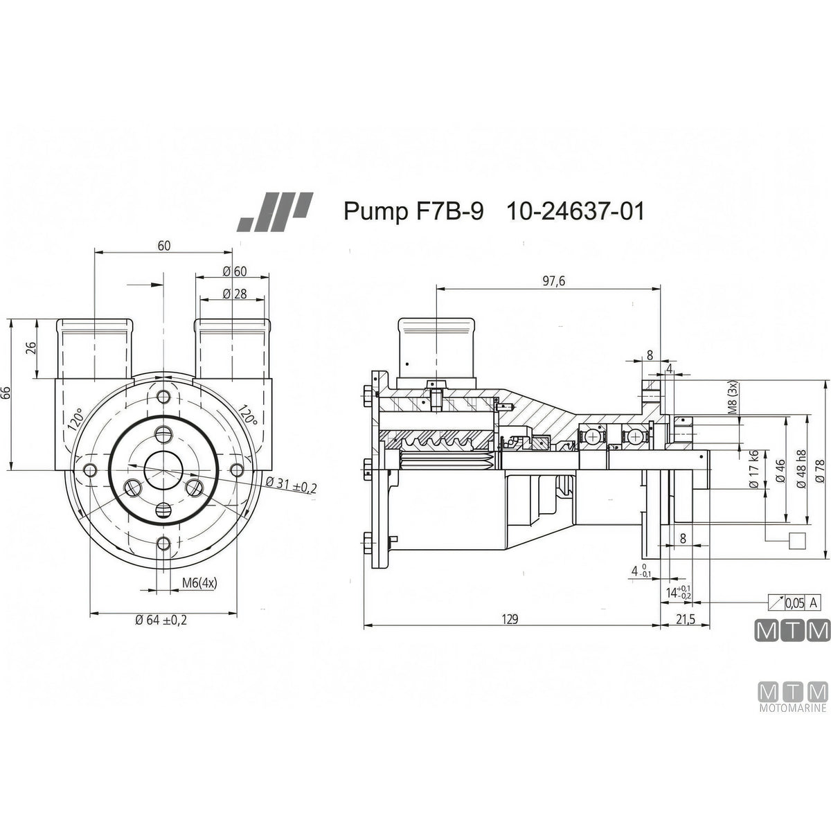 Johnson pompa raffreddamento F7B-9 — F7B-9