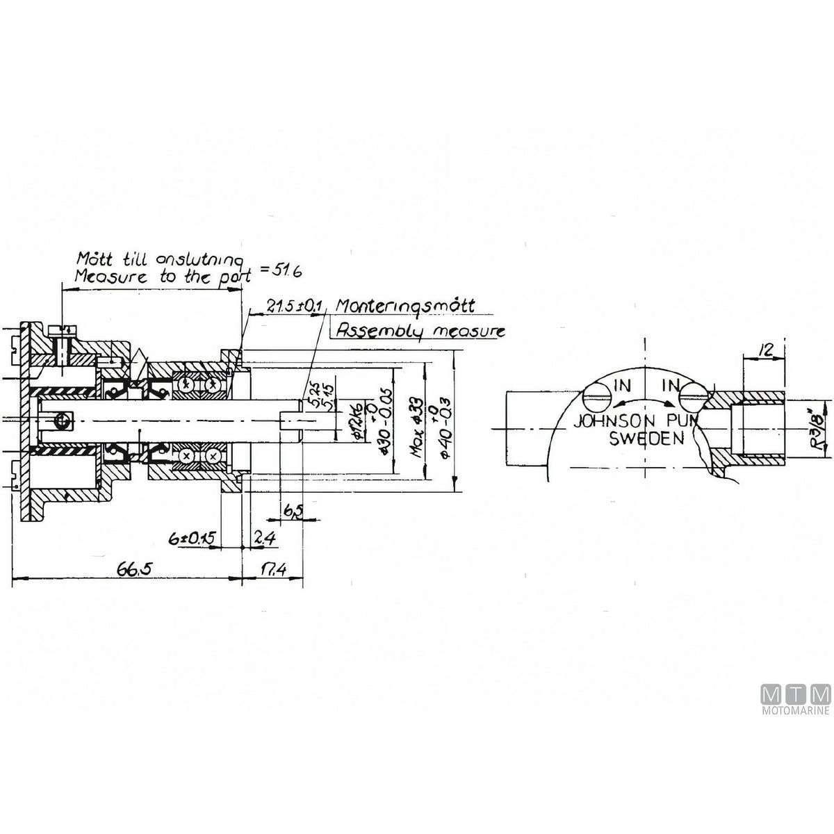 Johnson pompa di raffreddamento F35B-9 — F35B-9