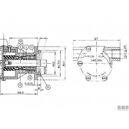 SPX Johnson pompa raffreddamento F4B-9 girante in gomma — F4B-9