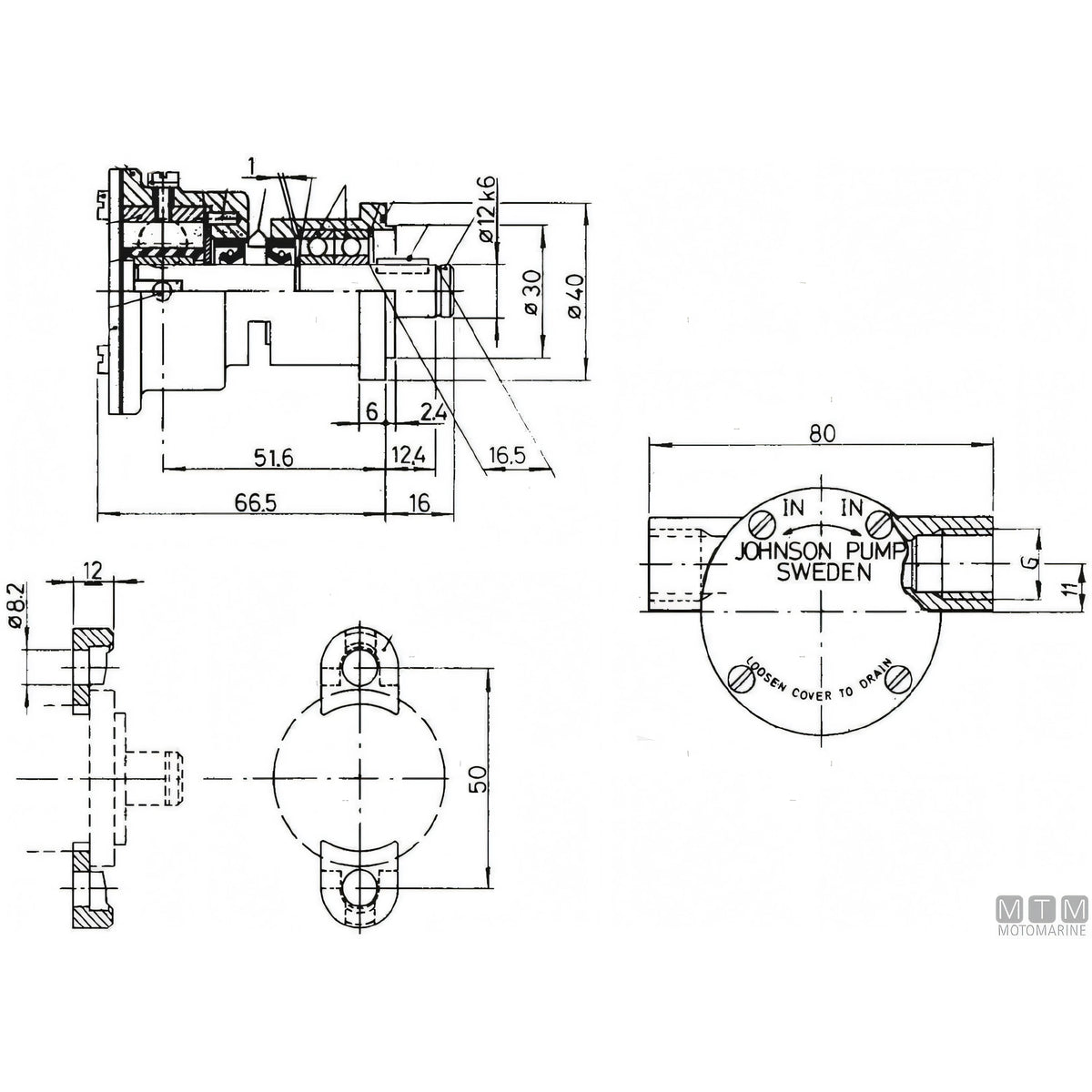 Johnson pompa di raffreddamento F35B-9 — F35B-9