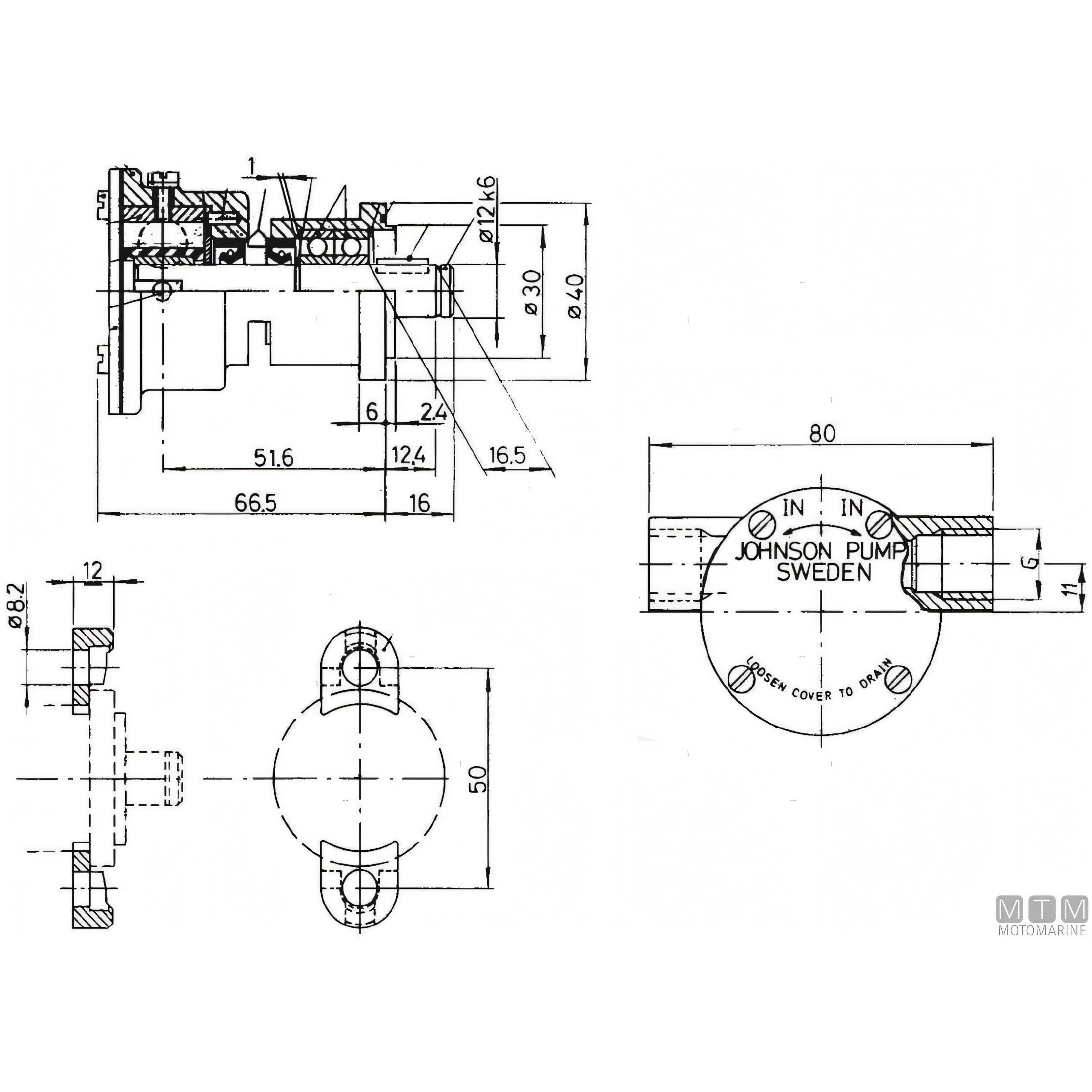 Johnson pompa di raffreddamento F35B-9 — F35B-9