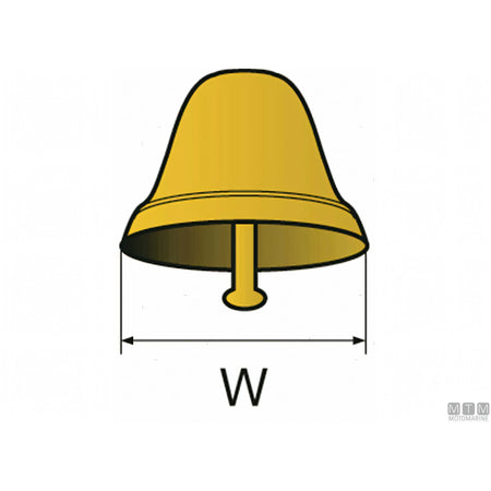 Foresti e Suardi Campana Old Navy in ottone lucido — Ø 160 mm
