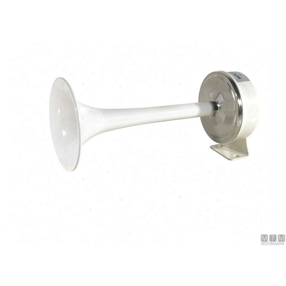 Marco tromba singola WH ottone laccato bianco — 12V