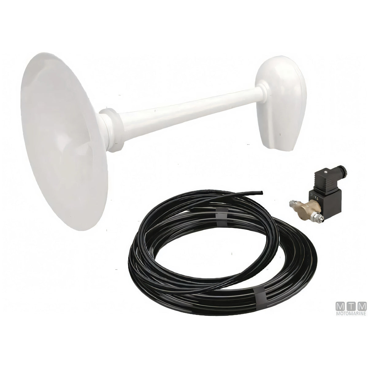 Tromba nautica Marco a norme R.I.Na. — Bianca 12V
