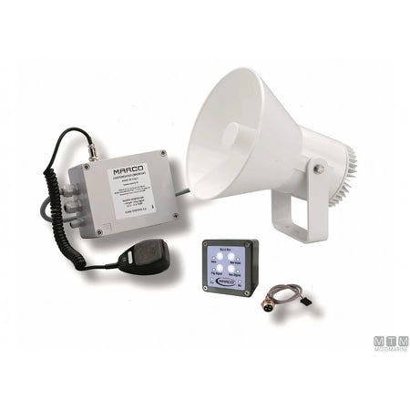 Marco avvisatore a fischio a norme R.I.NA. — 12V con microfono