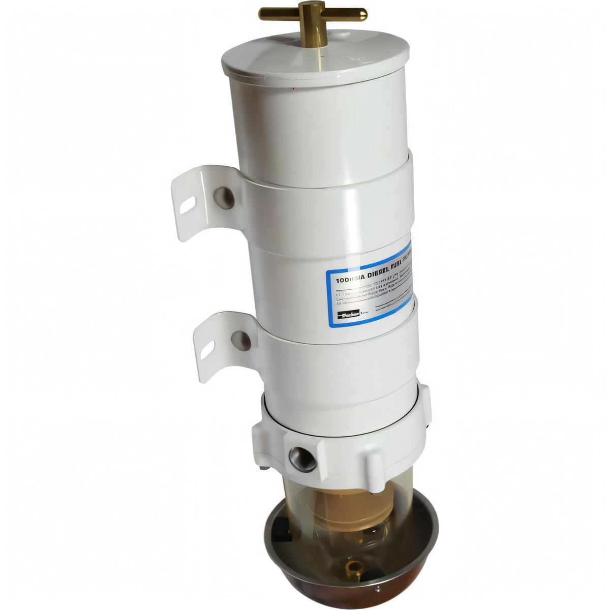 Racor filtro separatore gasolio/acqua 1000 MA completo, corpo bianco con doppia staffa