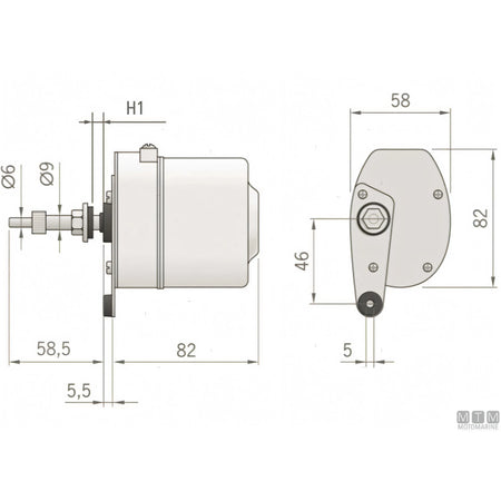 Roca tergicristallo W5 motore braccio spazzola inox — Motore 12V