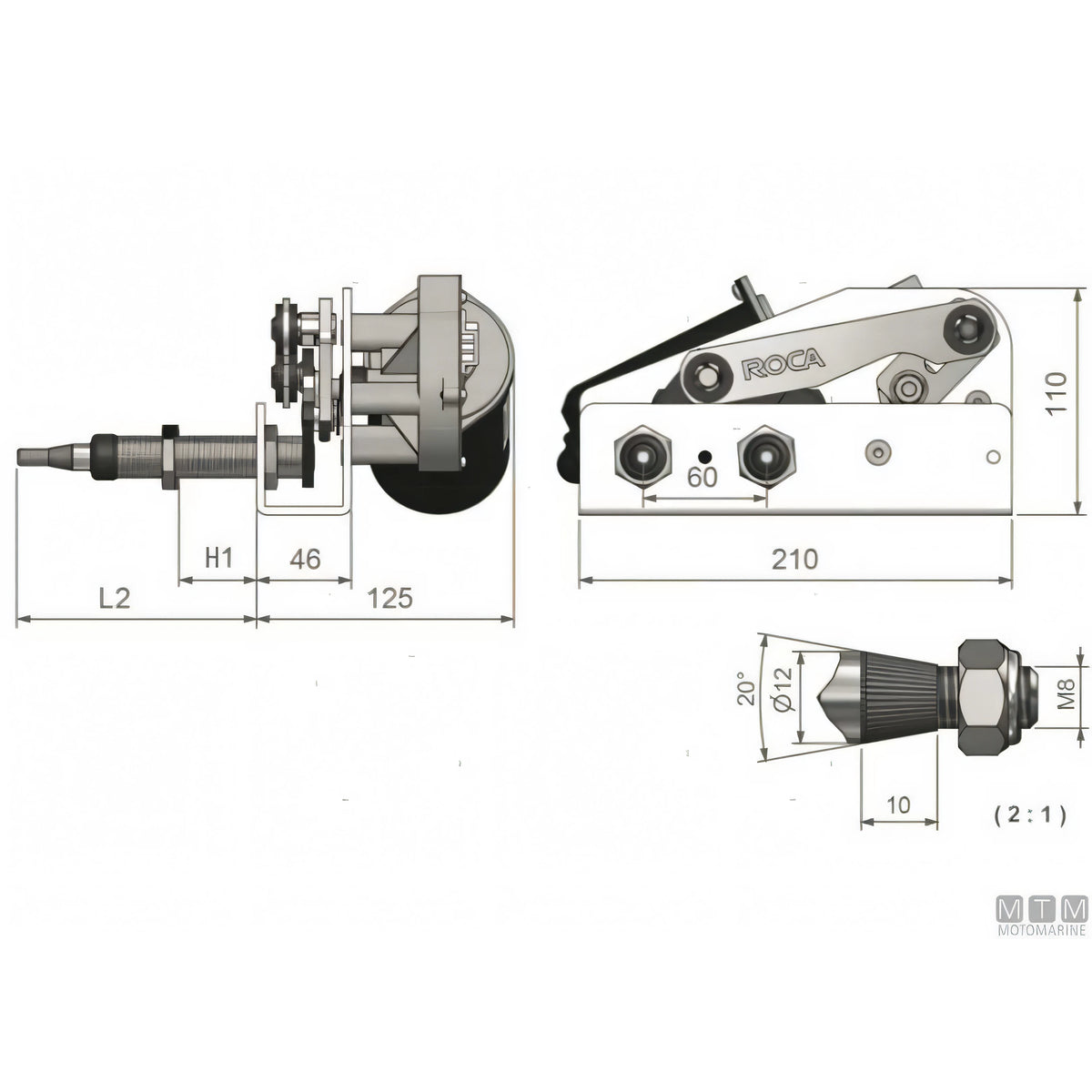 Roca tergicristallo W38 acciaio inox — vista 2