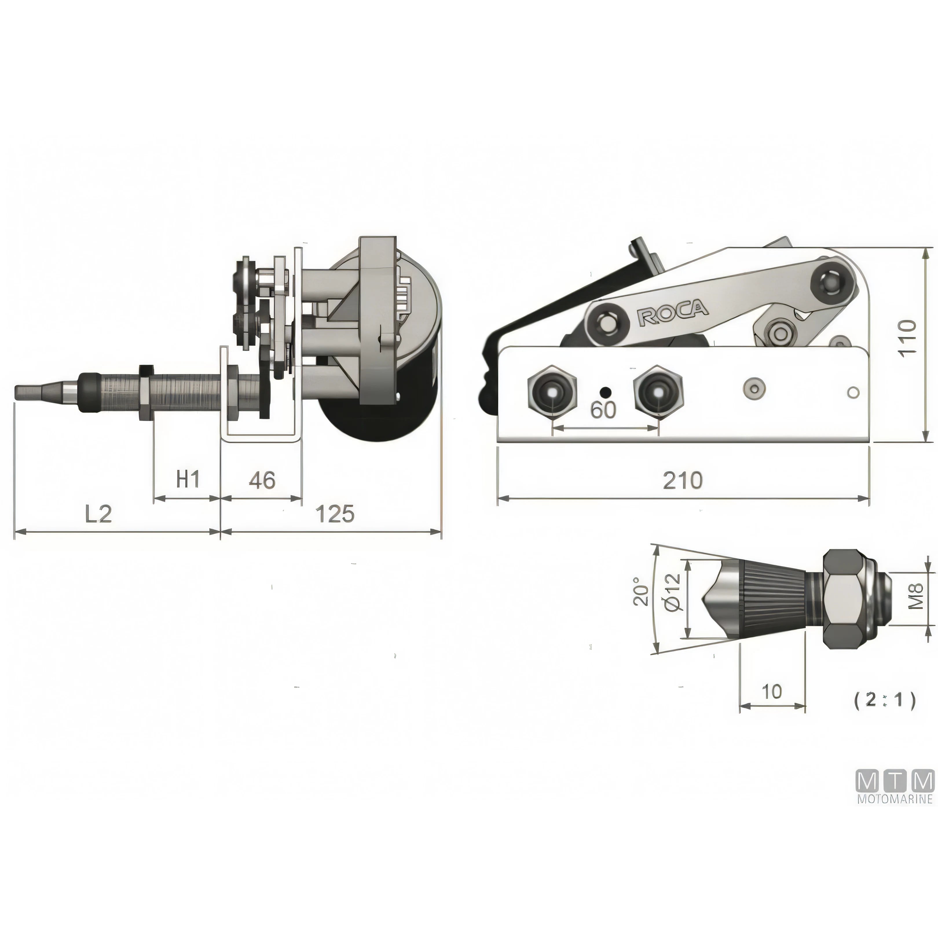 Roca tergicristallo W38 acciaio inox — vista 2