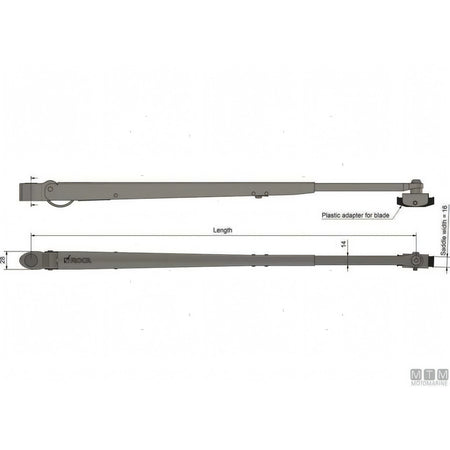 Roca tergicristallo W25 motore inox — Motore H 28 mm