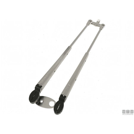 Roca braccio tergicristallo a pantografo telescopico in acciaio inox — 324/460 mm - Lucido