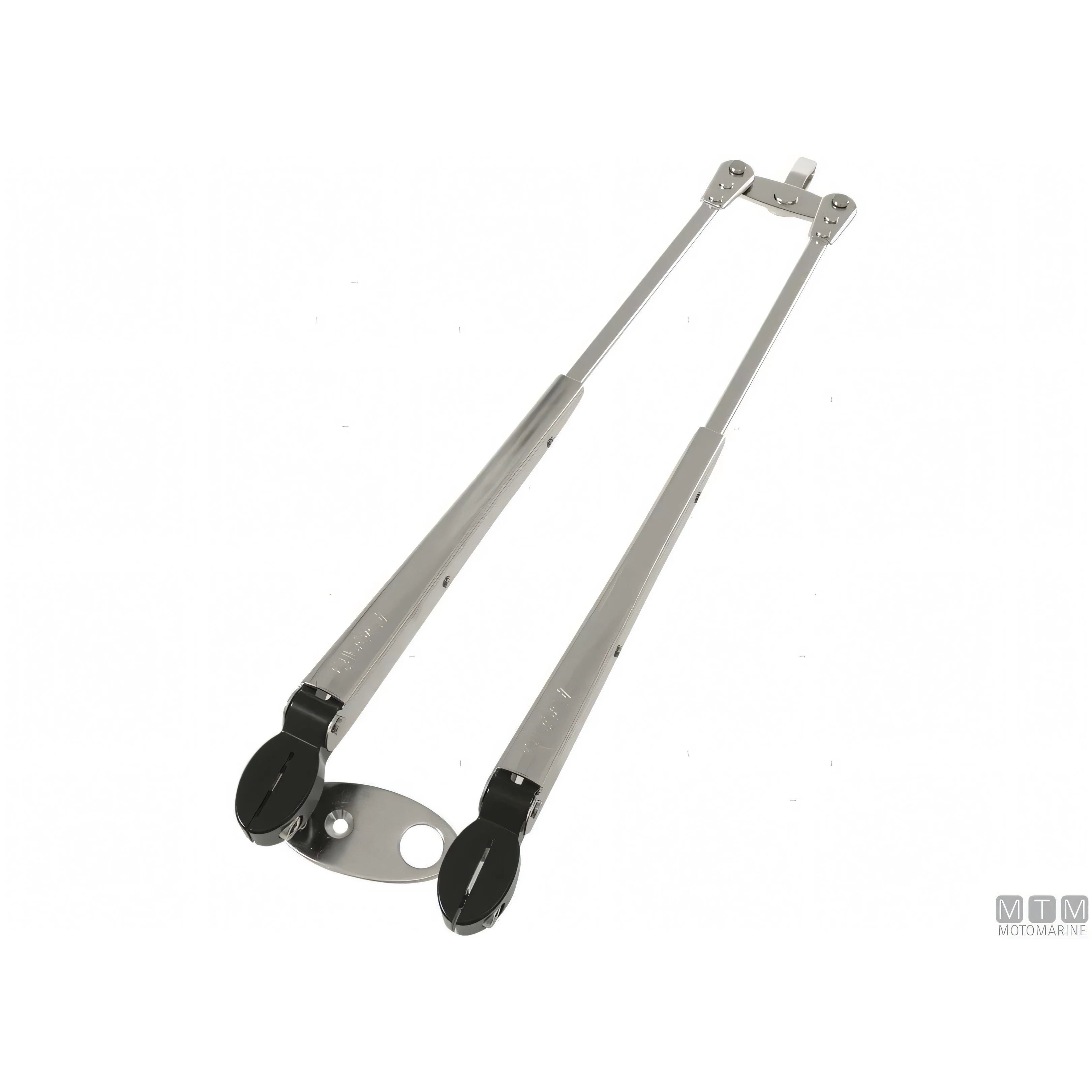 Roca braccio tergicristallo a pantografo telescopico in acciaio inox — 454/591 mm - Lucido