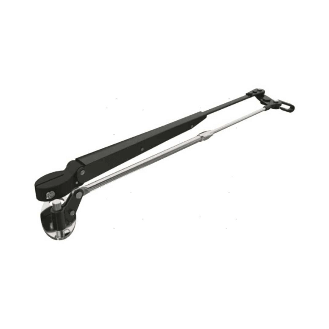 Braccio tergicristallo telescopico pantografo ROCA SLIM inox brunito 324-462mm nero e argento | Onautica