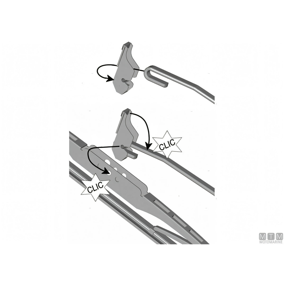 Roca tergicristallo W5 motore braccio spazzola inox — Spazzola 300mm