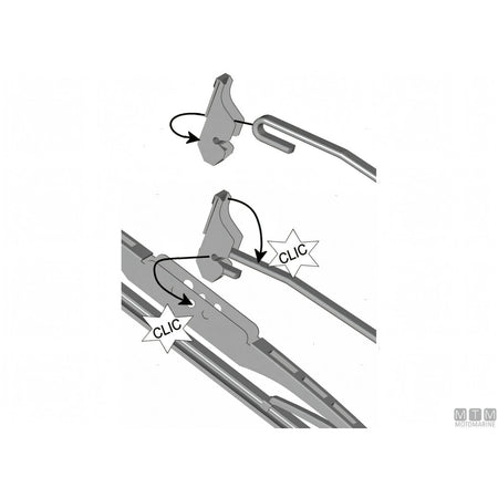 Roca tergicristallo W5 motore braccio spazzola inox — Spazzola 300mm