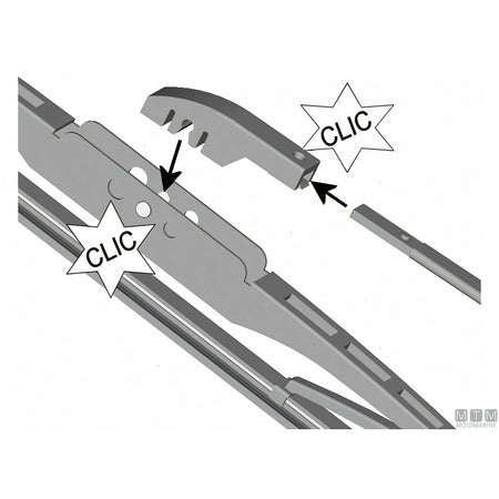 Roca tergicristallo W5 motore braccio spazzola inox — Spazzola 300mm