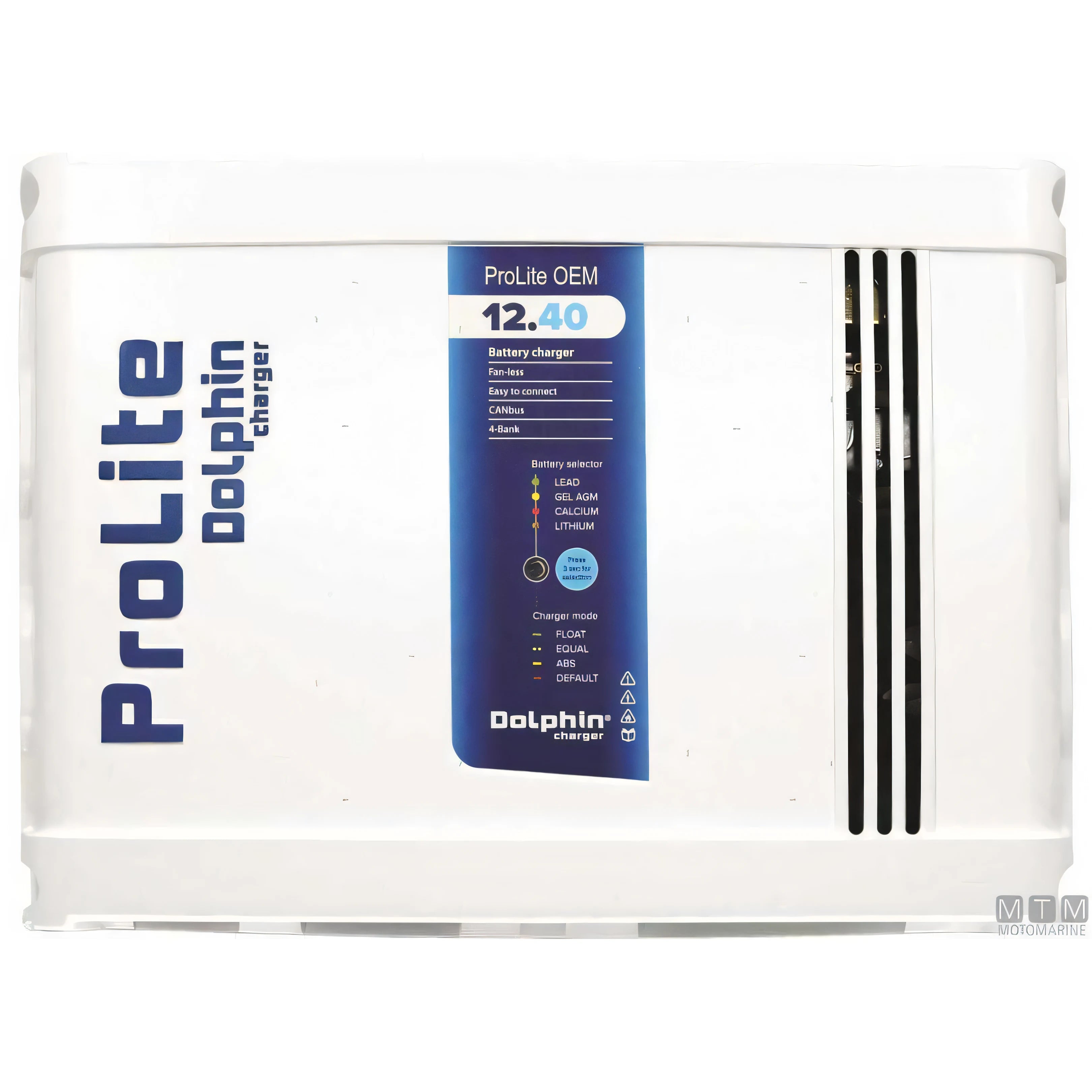 Caricabatterie Dolphin ProLite in alluminio anodizzato — 12V 15A