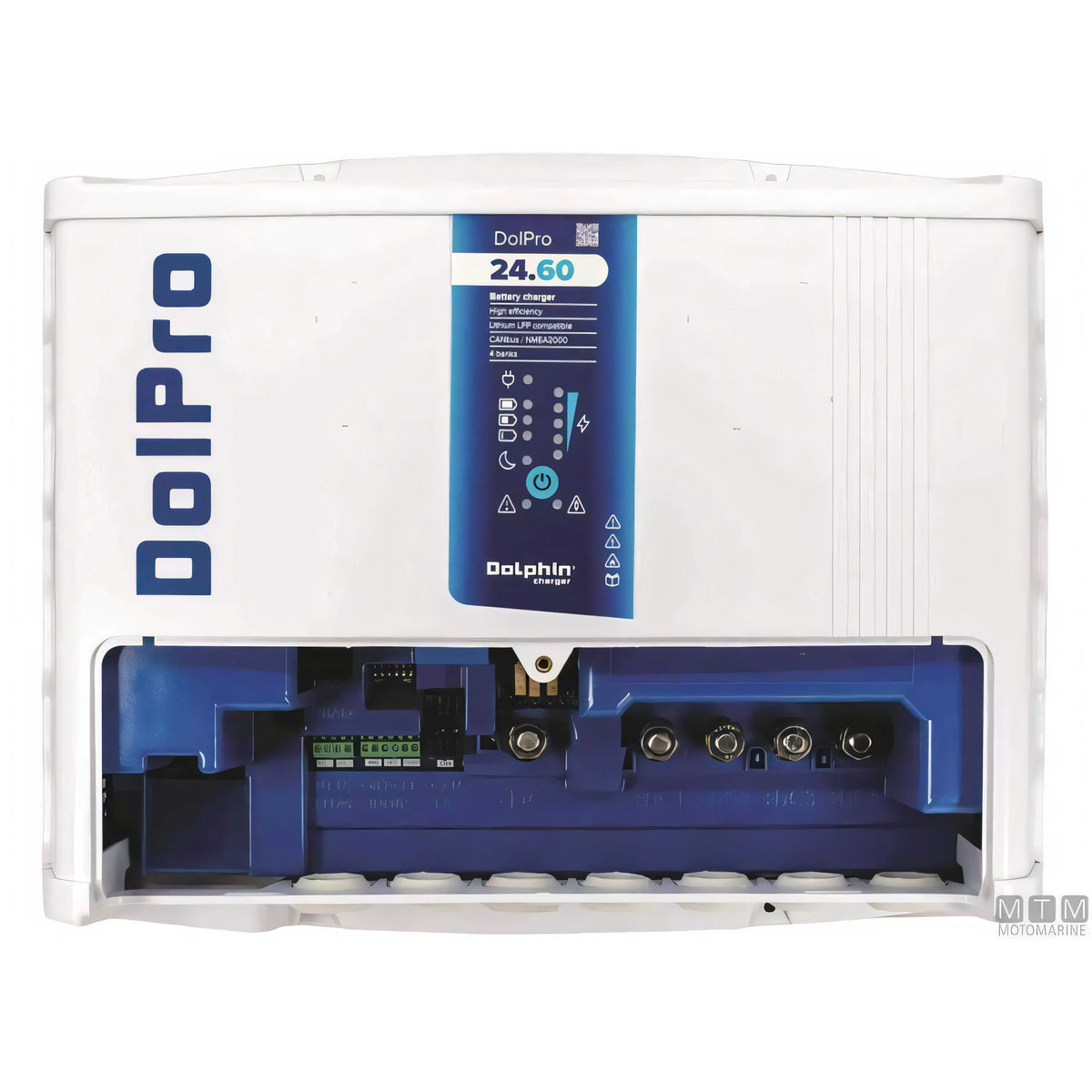 Dolphin Caricabatterie Pro Evo3 cassa in policarbonato — 12V 90A