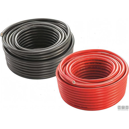 Cavo batteria marino CE sezione 25 mm² in rame stagnato — 25 m — Nero