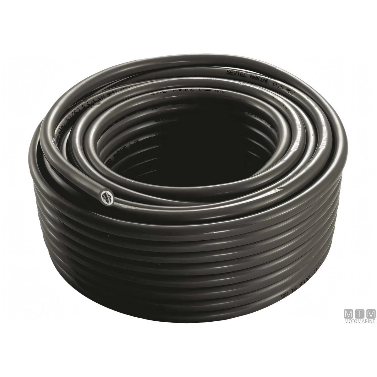 Cavo batteria marino CE sezione 25 mm² in rame stagnato — 50 m — Nero