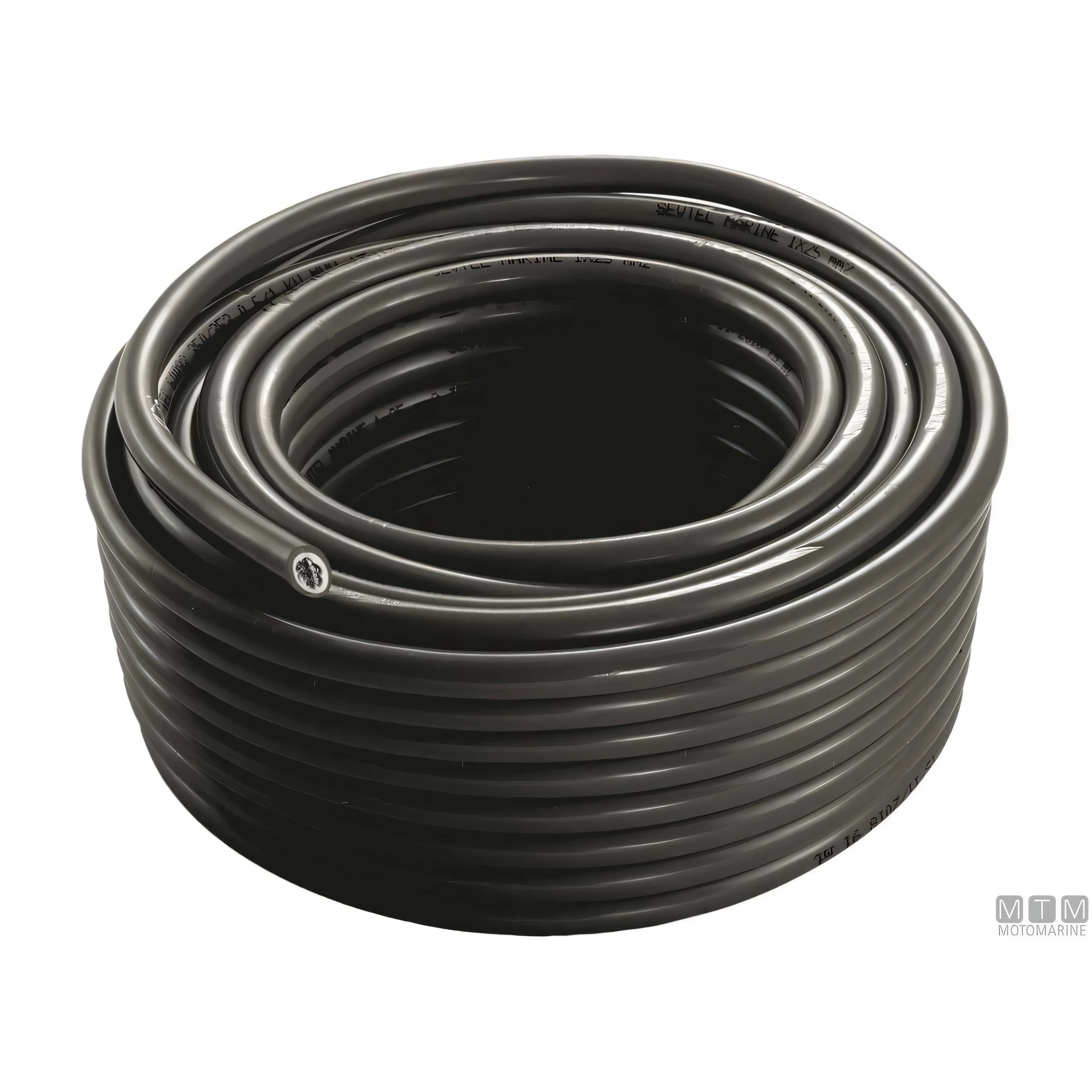 Cavo batteria marino CE 1x50 mm² rame stagnato guaina PVC — 25 m — Nero