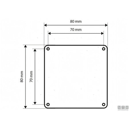 Motomarine pannello quadro elettrico inox con pulsanti inox — 4 pulsanti - 80x80 mm