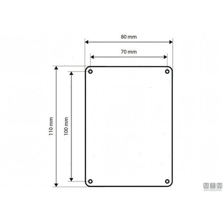 Motomarine pannello quadro elettrico inox con pulsanti inox — 4 pulsanti - 80x80 mm