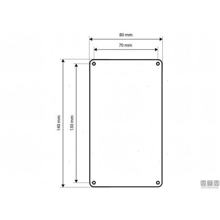 Motomarine pannello quadro elettrico inox con pulsanti inox — 4 pulsanti - 80x80 mm