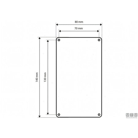 Motomarine pannello quadro elettrico inox con pulsanti inox — 8 pulsanti - 80x140 mm