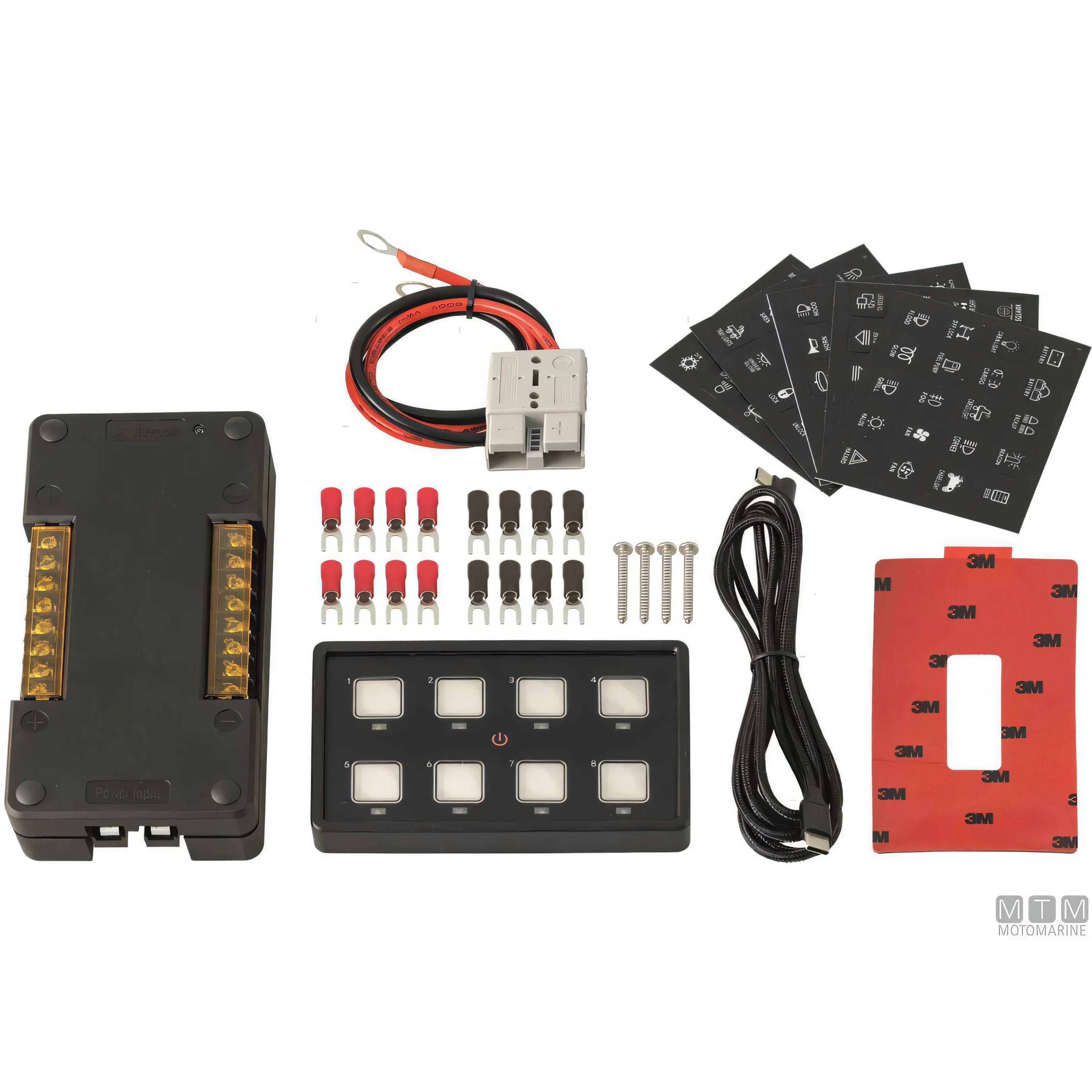 Motomarine pannello touch bluetooth quadro elettrico 8 posizioni — 8 posizioni