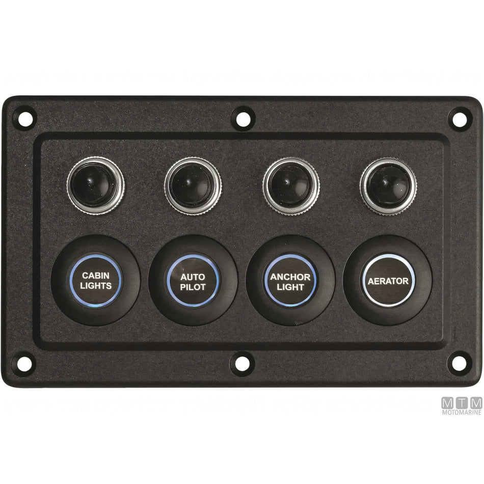 Motomarine pannello elettrico con interruttori microswitch — 4 posizioni - 150x90 mm