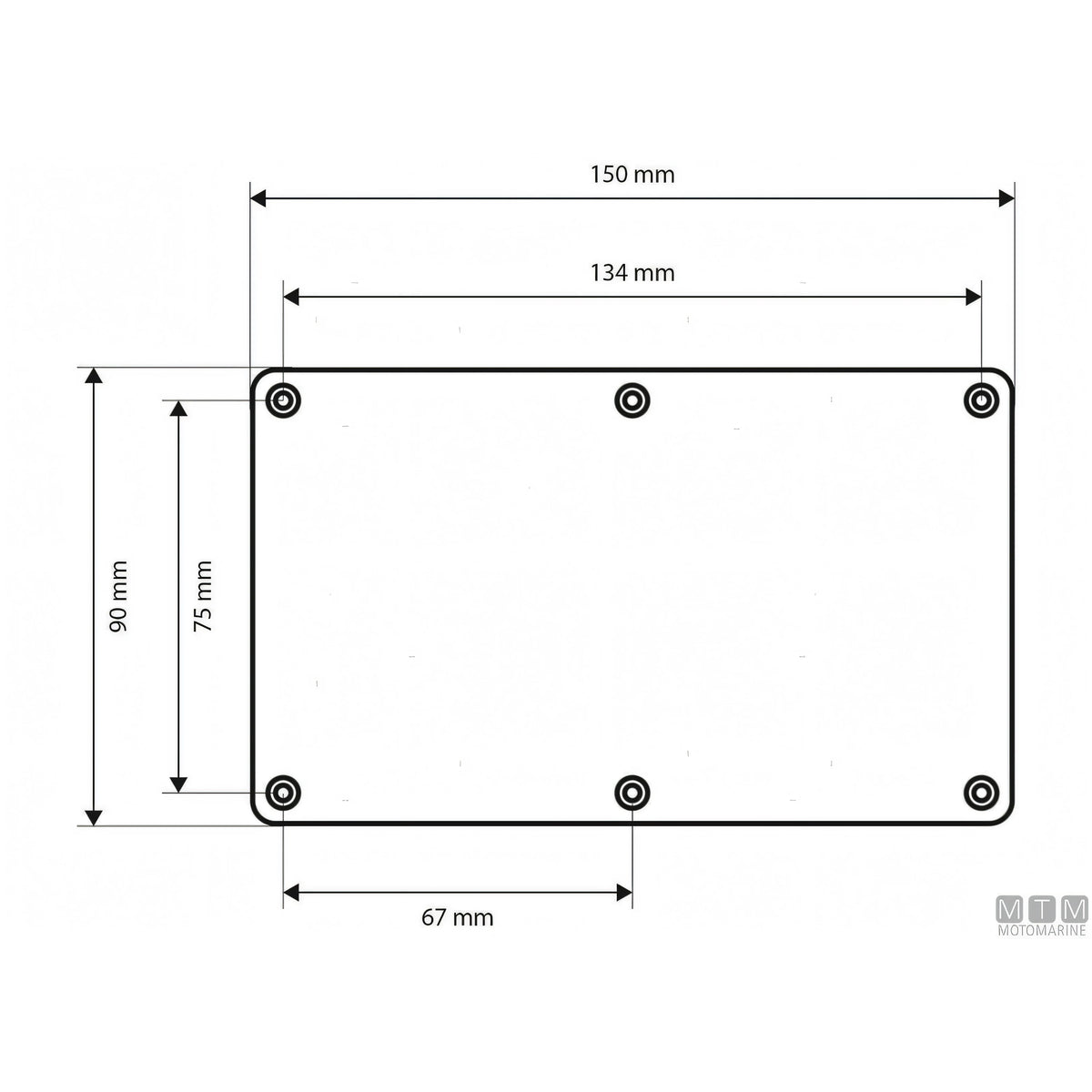 Motomarine pannello elettrico con interruttori microswitch — 4 posizioni - 150x90 mm