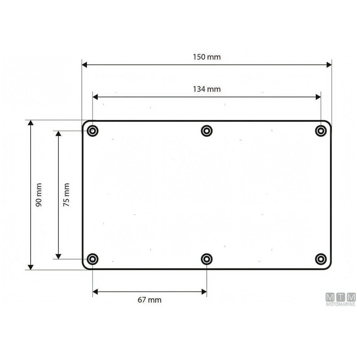 Motomarine pannello elettrico con interruttori microswitch — 4 posizioni - 150x90 mm