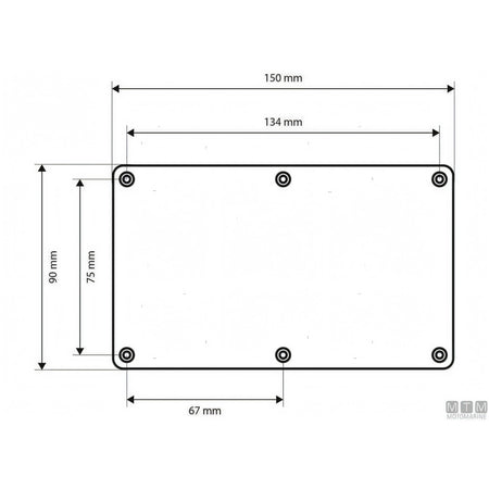 Motomarine pannello elettrico con interruttori microswitch — 4 posizioni - 150x90 mm