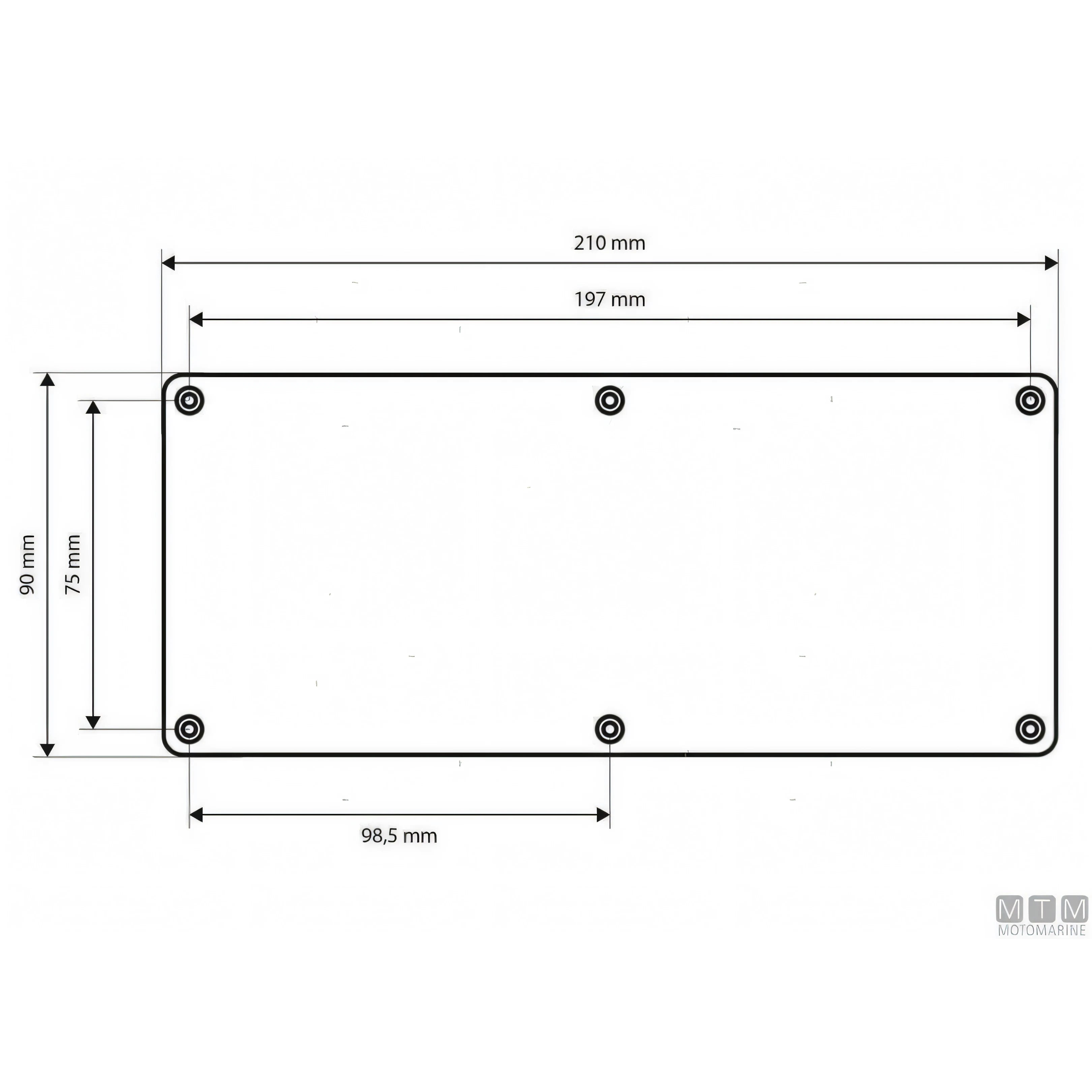 Motomarine pannello elettrico con interruttori microswitch — 4 posizioni - 150x90 mm