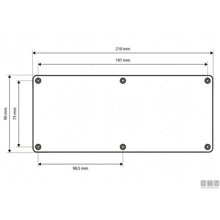 Motomarine pannello elettrico con interruttori microswitch — 4 posizioni - 150x90 mm