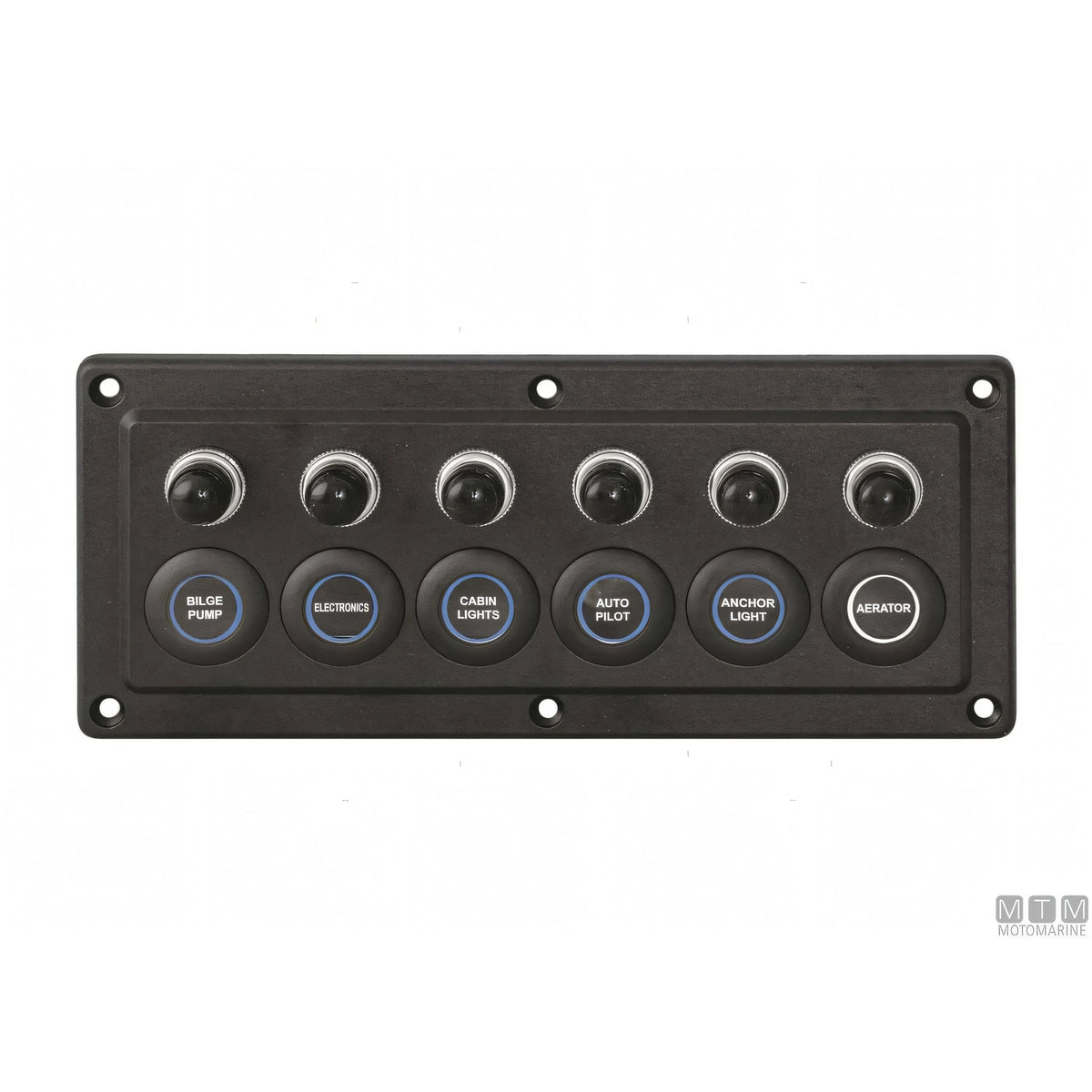 Motomarine pannello elettrico con interruttori microswitch — 6 posizioni - 210x90 mm