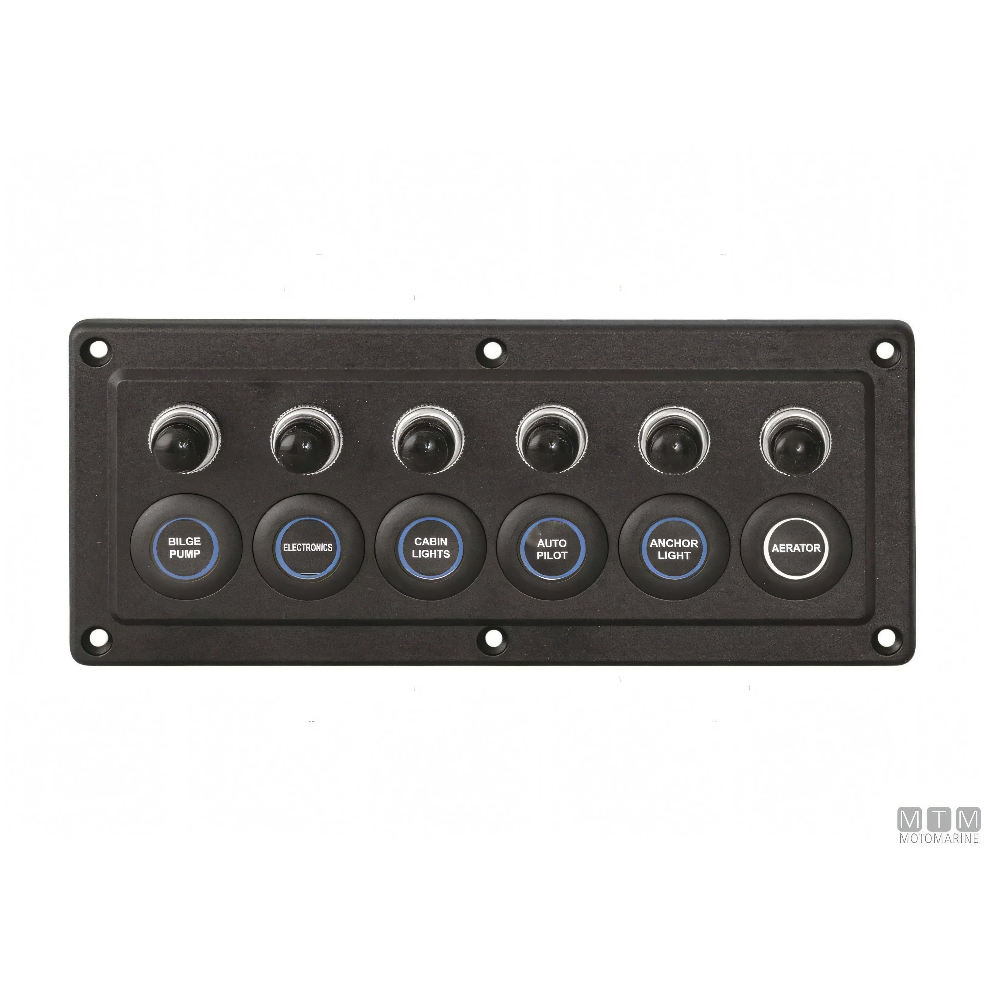 Motomarine pannello elettrico con interruttori microswitch — 6 posizioni - 210x90 mm