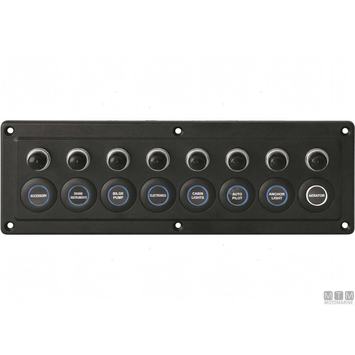 Motomarine pannello elettrico con interruttori microswitch — 8 posizioni - 270x90 mm
