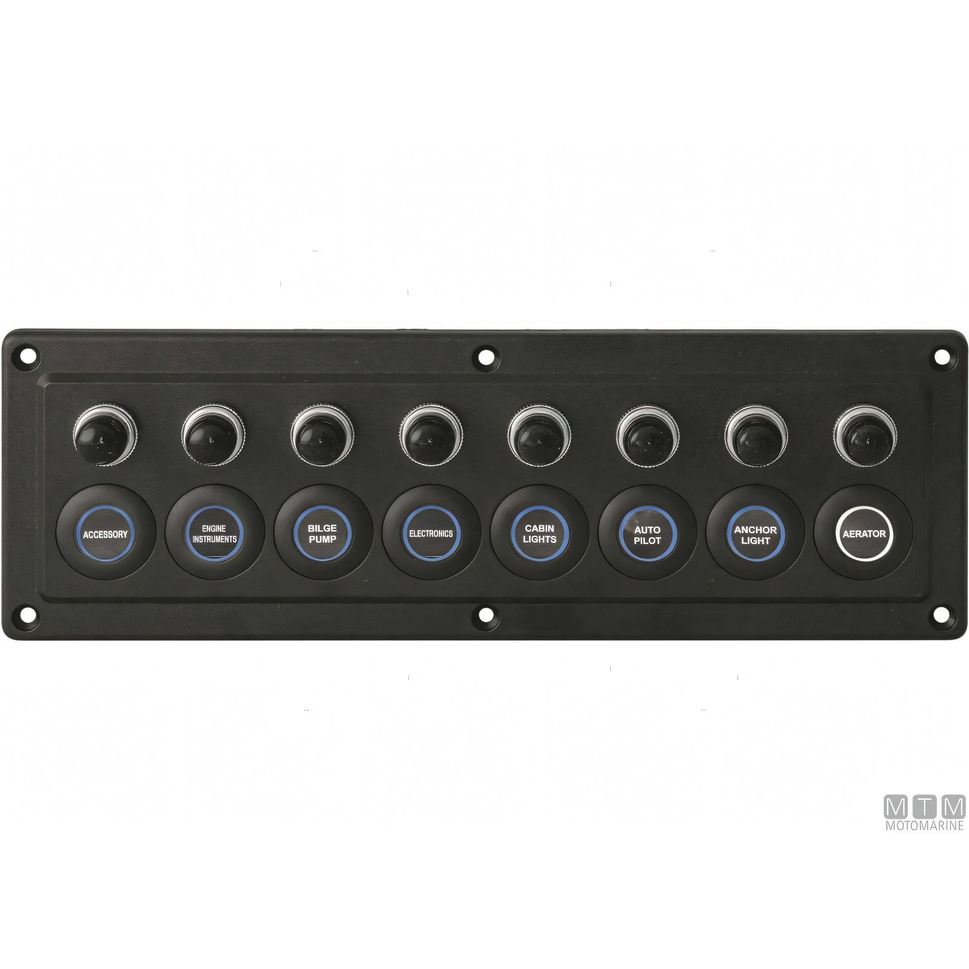 Motomarine pannello elettrico con interruttori microswitch — 8 posizioni - 270x90 mm