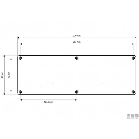 Motomarine pannello elettrico con interruttori microswitch — 8 posizioni - 270x90 mm