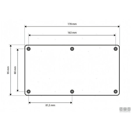 Motomarine pannello quadro elettrico alluminio pulsanti inox — 4 posizioni - 95x125 mm