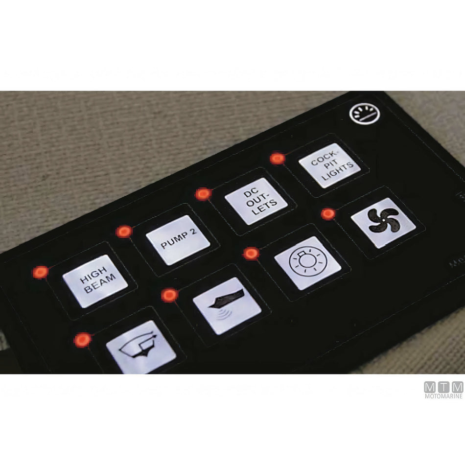 Motomarine pannello touch IP67 6 interruttori LED — 6 interruttori