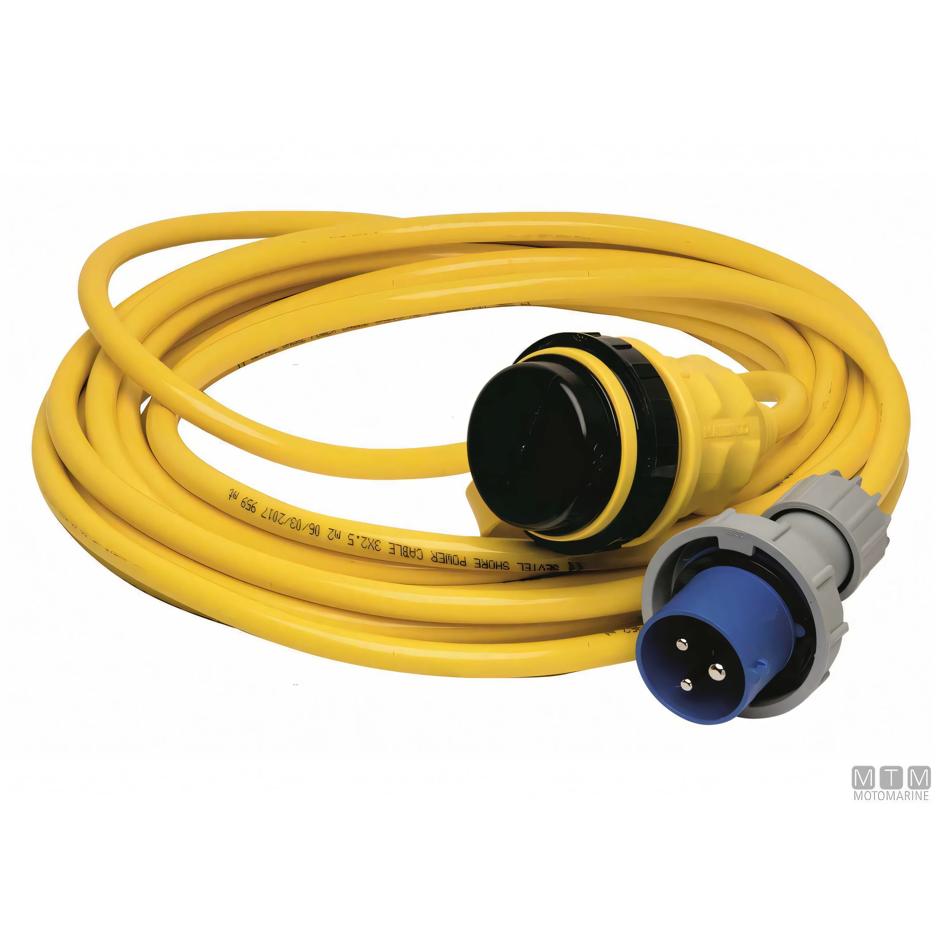Cavo banchina Motomarine con presa Marinco e spina CE IP67 — 16A - 10 m