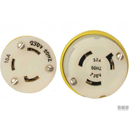 Cavo banchina Motomarine con presa Marinco e spina CE IP67 — 16A - 10 m